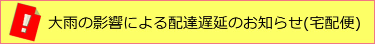 大雨の影響による配達遅延のお知らせ(宅配便)